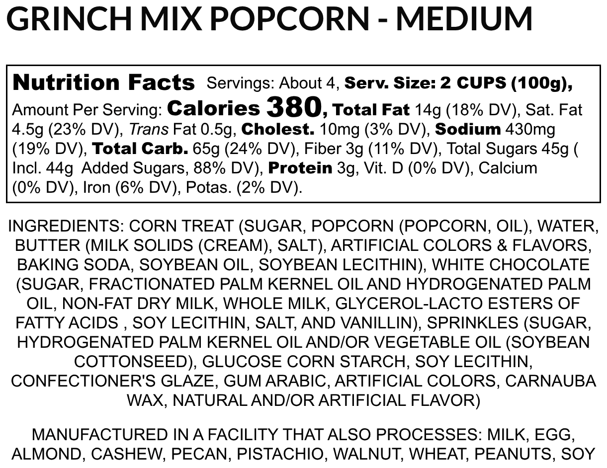 C25-Grinch Mix Gourmet Popcorn